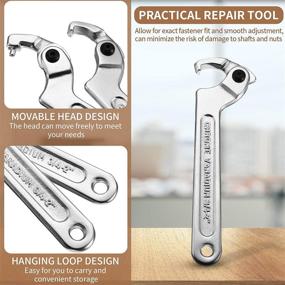 img 3 attached to Adjustable Spanner Chromium Vanadium Bearings Industrial Power & Hand Tools