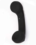 📞 retro cordless telephone handset: classic vintage bluetooth receiver, radiation proof, usb rechargeable - black logo