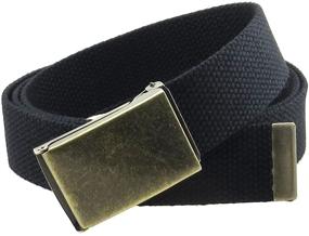 img 1 attached to Exquisite Canvas Flip Top Belt with Antique Silver Buckle: Elevate Your Style!