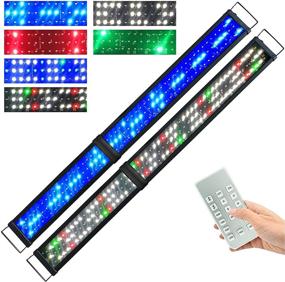 img 4 attached to 🐠 KZKR Upgraded Aquarium Light: 11 to 78 Inch Full Spectrum Remote Control Fish Tank Lighting - White and Blue for Freshwater, Saltwater, Marine Tanks