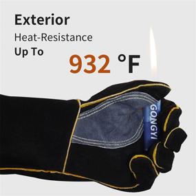 img 1 attached to GONGYI Resistant Smelting Fireplace Glove Black