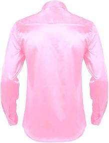 img 1 attached to YiZYiF Sleeve Shiny Button XX Large Men's Clothing for Shirts