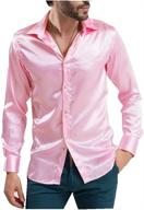 yizyif sleeve shiny button xx large men's clothing for shirts logo