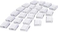 strong acrylic place card holder set - 24 pack | ideal for weddings, banquets, table numbers, display cases, product information logo
