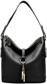 img 4 attached to 👜 Дизайнерская кожаная сумка через плечо и кошельки для женщин - модные плечевые аксессуары