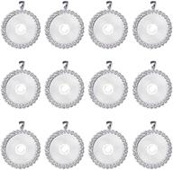 💎 shimmering elegance: discover our 12 pc rhinestone bezel pendant trays cabochon pendant setting collection logo