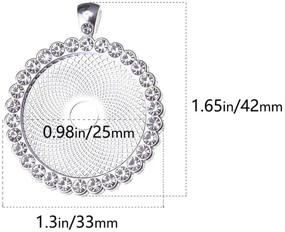 img 3 attached to 💎 Shimmering Elegance: Discover our 12 Pc Rhinestone Bezel Pendant Trays Cabochon Pendant Setting Collection