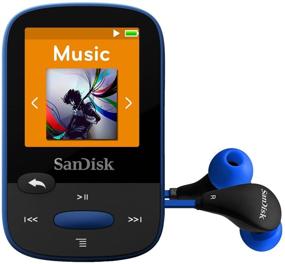 img 1 attached to 🎶 Blue SanDisk 8GB Clip Sport MP3 Player with FM Radio and LCD Screen - SDMX24-008G-G46B