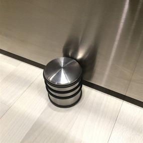 img 2 attached to MEKBOK Stainless Steel Door Stopper with Rubber Rings for Stylish and Functional Home Décor