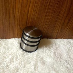 img 1 attached to MEKBOK Stainless Steel Door Stopper with Rubber Rings for Stylish and Functional Home Décor