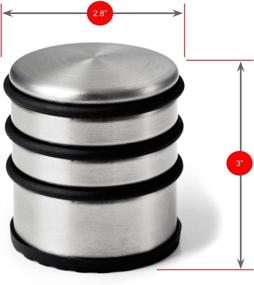 img 3 attached to MEKBOK Stainless Steel Door Stopper with Rubber Rings for Stylish and Functional Home Décor