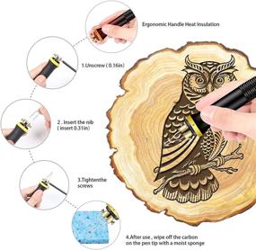 img 1 attached to Burning Burner Pyrography Wood Burning Beginners