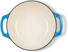 img 2 attached to Blue 6-Quart Enameled Cast Iron Covered Dutch Oven by Amazon Basics