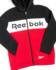 img 2 attached to 👖 Набор Reebok для мальчиков из двух предметов: флисовая толстовка и спортивные брюки с меховым капюшоном (размер 2T-12)