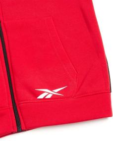 img 1 attached to 👖 Набор Reebok для мальчиков из двух предметов: флисовая толстовка и спортивные брюки с меховым капюшоном (размер 2T-12)