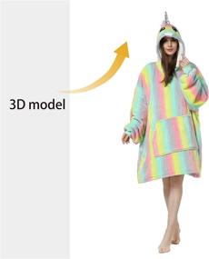 img 3 attached to Oversized Sweatshirt Pockets，Soft Wearable All（Galaxy Bedding in Blankets & Throws