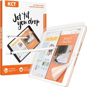 img 4 attached to KCT [2 PACK] Paperfeel Screen Protector for iPad 9/8/7 - Matte PET Paperfeel Film, Scratch Resistant, No Glare, Compatible with Apple Pencil