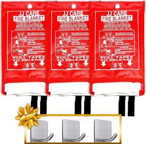 img 4 attached to JJ CARE Fire Blanket for Home 40x40-inch + 3 Hooks, Fire Suppression Blanket, Emergency Fire Blanket for People, Kitchen & Emergency Use - White, SEO-optimized