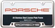 🚗 authentic porsche stainless steel nameplate license frame – shiny silver finish for a sleek look logo