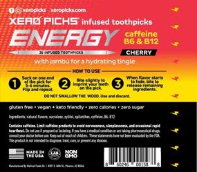 img 2 attached to Xero Picks: Boost Energy with Caffeine, B12, and B6 Toothpicks - Cherry Flavor (1 Pack)