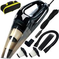 🚗 high power portable handheld car vacuum cleaner - anko dc 12v 120w, strong suction, wet & dry use, quick cleaning, 15ft power cord, 2 filters & carry bag included, black logo