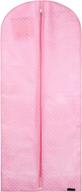 👗 hangerworld 60-inch dress garment bag for hanging clothes storage suit cover (1, polka pink) логотип