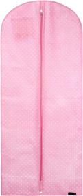 img 4 attached to 👗 HANGERWORLD 60-Inch Dress Garment Bag for Hanging Clothes Storage Suit Cover (1, Polka Pink)