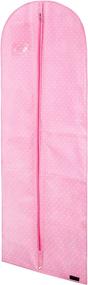 img 3 attached to 👗 HANGERWORLD 60-Inch Dress Garment Bag for Hanging Clothes Storage Suit Cover (1, Polka Pink)