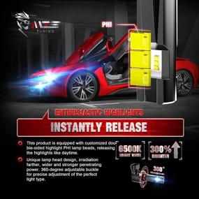 img 3 attached to 💡 MZS 9005 LED Bulb: Powerful 12000LM Wireless Plug-in HB3 Conversion Kit, Small Size Fanless Design, 6500K White Halogen Replacement - Pack of 2