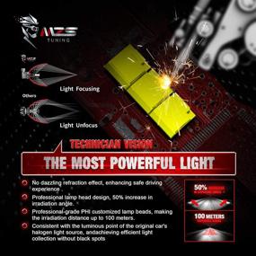 img 1 attached to 💡 MZS 9005 LED Bulb: Powerful 12000LM Wireless Plug-in HB3 Conversion Kit, Small Size Fanless Design, 6500K White Halogen Replacement - Pack of 2