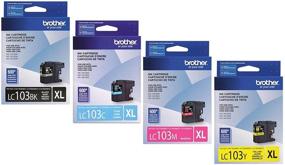 img 1 attached to Brother LC103 High 🖨️ Yield Ink Cartridge Set, Black/Cyan/Magenta/Yellow