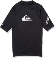 🏄 quiksilver boys' youth rashguard surf shirt - all time short sleeve logo