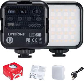 img 4 attached to 🎥 Godox LITEMONS LED6R RGB LED Видеосвет - Перезаряжаемый свет для камеры с настраиваемой HSI, 36000 цветов, двойной цветовой температурой 3200K-6500K, CRI 95, 13 спецэффектов света, 3 холодный башмак и привлекательная магнитная поддержка