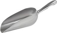 🥄 round bottom cast aluminum utility scoop - 5 oz. – versatile ice scoop with finger groove handle for multi-purpose use (5 oz.) logo