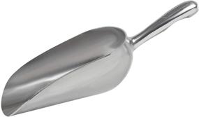 img 4 attached to 🥄 Round Bottom Cast Aluminum Utility Scoop - 5 oz. – Versatile Ice Scoop with Finger Groove Handle for Multi-Purpose Use (5 oz.)