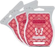 🕯️ scentsy perfectly pomegranate wickless candle tart warmer wax 3.2 oz bar 3-pack (3) - fragrant and long-lasting wax bars for a touch of luxury логотип