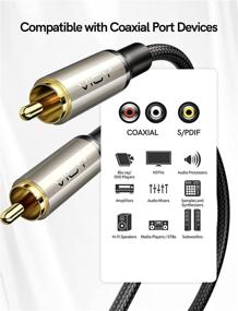 img 3 attached to 🔊 HiFi 5.1 SPDIF Coaxial Digital Audio Cable, RCA Male to Male for Subwoofer, Home Theater, HDTV, Amplifier Speaker Soundbar - VIOY