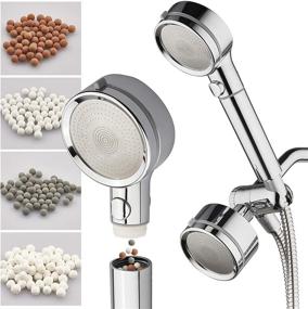 img 4 attached to 🚿 LaserJet 3-way Shower Head Combo: High Pressure Micro-Jets, Water Filters & Pause Switch - Easy Clean, Stainless Steel Hose - All-Chrome Finish