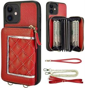 img 4 attached to ZVE Zipper Wallet Case Compatible With IPhone 12/ IPhone 12 Pro(5G)