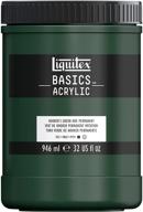 🎨 liquitex basics акриловая краска, банка 32 унции - ярко-зеленый оттенок постоянный "хукерс грин логотип