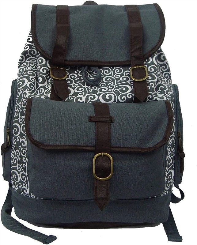 vintage canvas backpack 15 inch laptop 로고