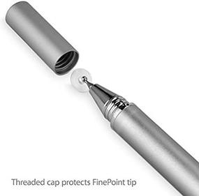 img 1 attached to Toshiba Encore 2 Write Stylus Pen, BoxWave [FineTouch Capacitive Stylus] Highly Accurate Stylus Pen for Toshiba Encore 2 Write - Metallic Silver