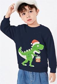 img 1 attached to 🦖 Dinosaur Graphic Boys' Toddler Sweatshirts: Pullovers, Hoodies & Sweatshirts for Fashionable Clothing