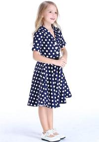 img 2 attached to 🎀 Классика и шик: Платье Bow Dream Girls 50-х годов Vintage Swing Retro Dress – Идеально подходит для вечеринок