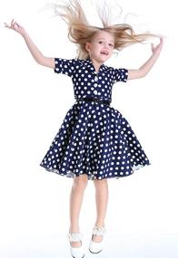 img 3 attached to 🎀 Классика и шик: Платье Bow Dream Girls 50-х годов Vintage Swing Retro Dress – Идеально подходит для вечеринок