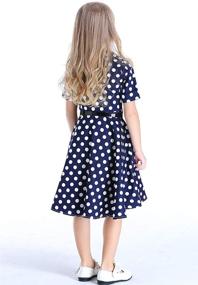 img 1 attached to 🎀 Классика и шик: Платье Bow Dream Girls 50-х годов Vintage Swing Retro Dress – Идеально подходит для вечеринок