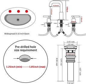 img 3 attached to GGStudy Antique Brass 8-inch Widespread Bathroom Sink Faucet with Swivel Spout, 2 Handles, and Pop Up Drain - Perfect for Bathroom Vanity