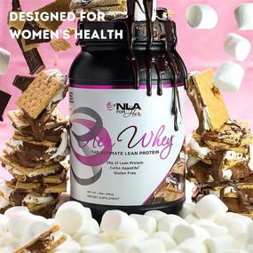 img 3 attached to 🌰 NLA Her Whey Protein: Hazelnut S'mores Flavor - 2.2 lbs - Lean Whey Isolate for Women with Aminos & Vitamins - Supports Recovery, Builds Lean Muscle, Curbs Appetite (30 21g Protein Servings or 18 XL 28g Servings)