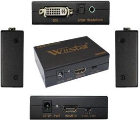 img 1 attached to Преобразователь Wiistar HDMI в DVI с выходом 3,5 мм и Spdif - Конвертер видео 1080P для HDTV, Apple TV, Blu-Ray Player и PS4