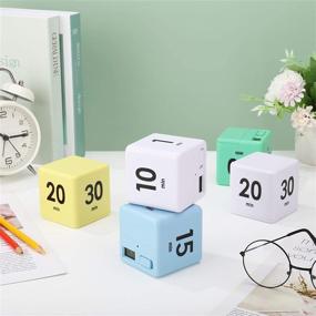 img 2 attached to Multi-functional Cube Timers for Effective Time Management - Kids Timer, Game Timer, Study Timer, Workout Timer - 1, 3, 5, 10, 15, 20, 30, 60 Minutes - White, Yellow, Blue